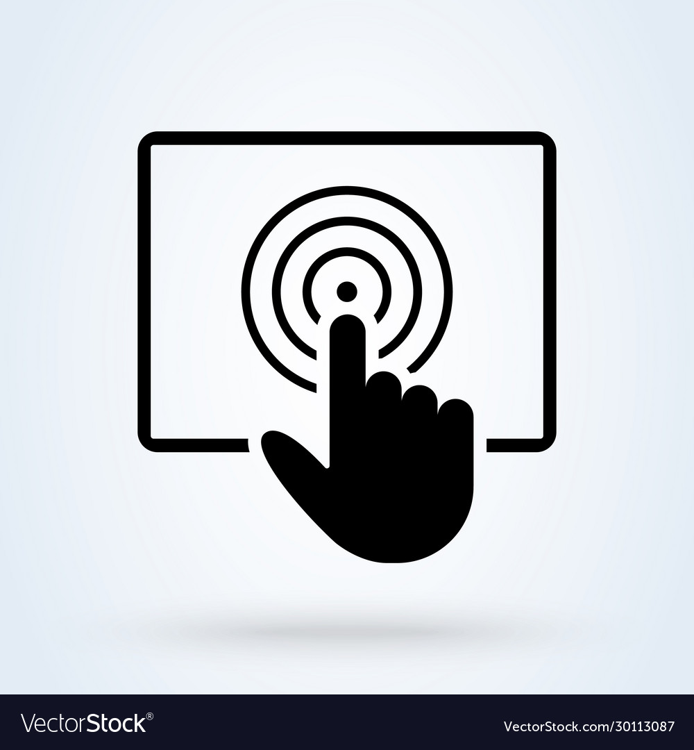 Touchscreen touch gesture icon digital Royalty Free Vector