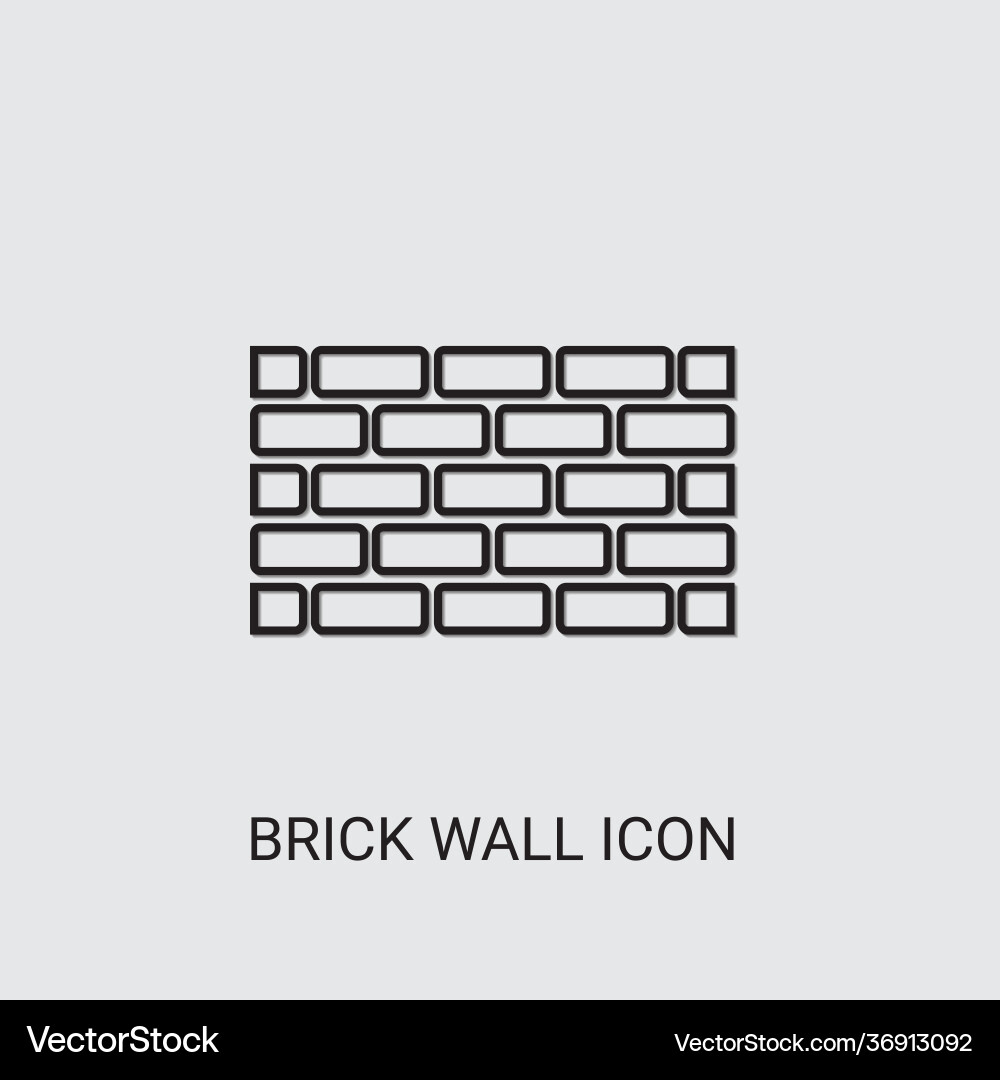 Brick wall icon Royalty Free Vector Image - VectorStock