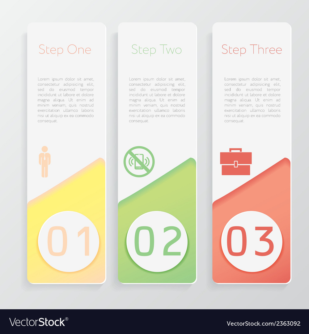 Design number banners template website layout Vector Image