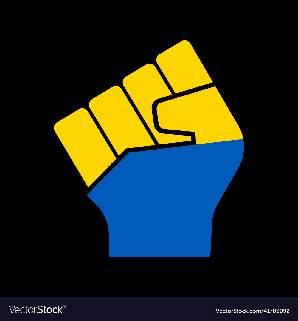 Fist raised in protest war hand Royalty Free Vector Image