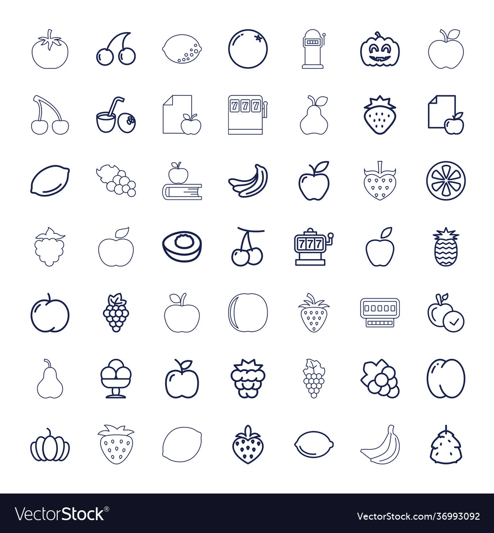 Fruit icons Royalty Free Vector Image - VectorStock