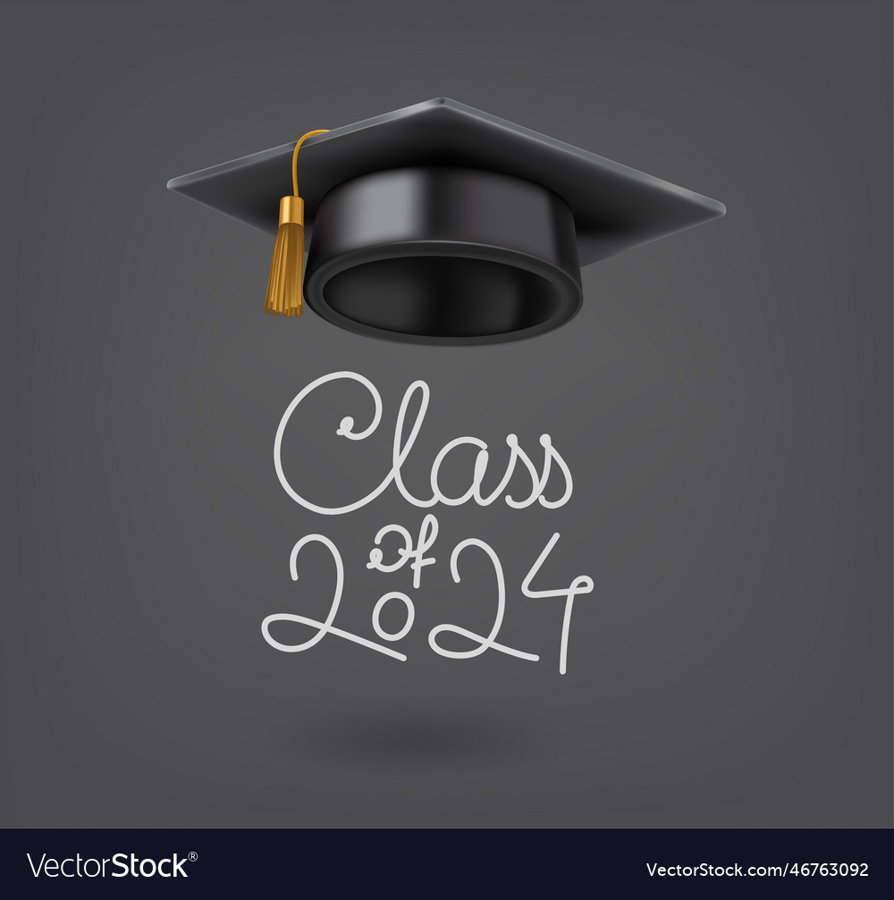 Graduation class of 2025 concept with gdaruation Vector Image