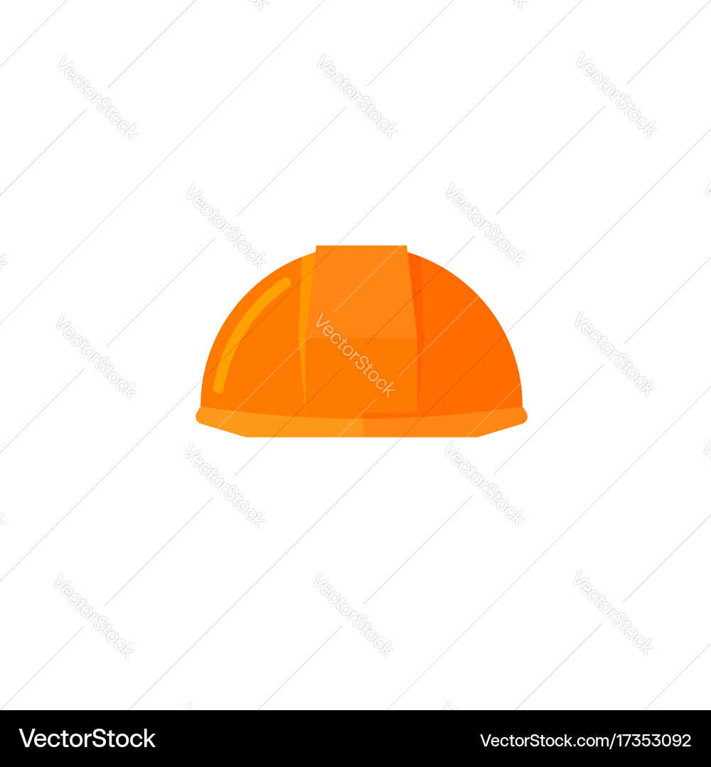 Helmet construction icon flat Royalty Free Vector Image