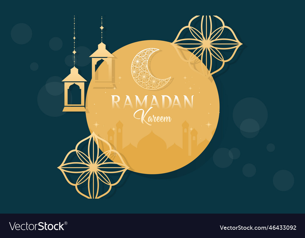 Islamic festival with paper cut style Royalty Free Vector