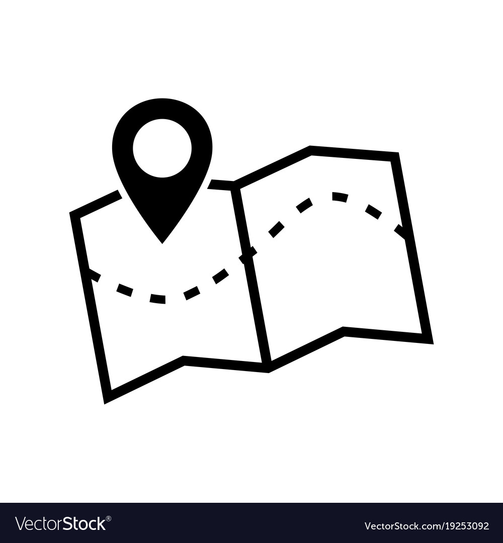 Download Map icon image of a location map icon Royalty Free Vector