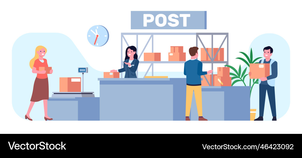 post-office-parcel-pickup-and-delivery-cardboard-vector-image