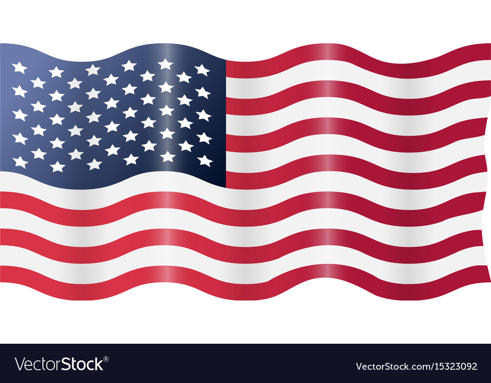 Download Usa american flag waving Royalty Free Vector Image