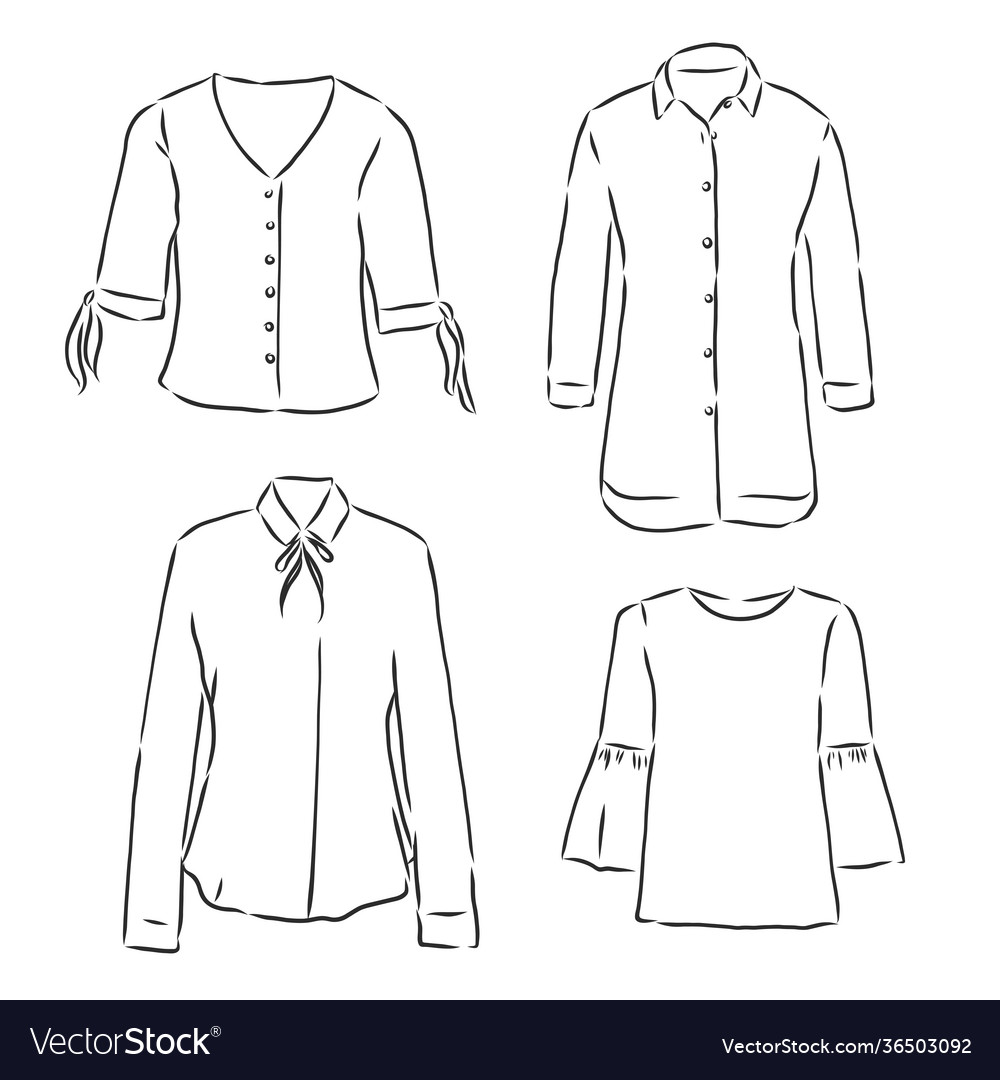 Ladies shop shirt outline