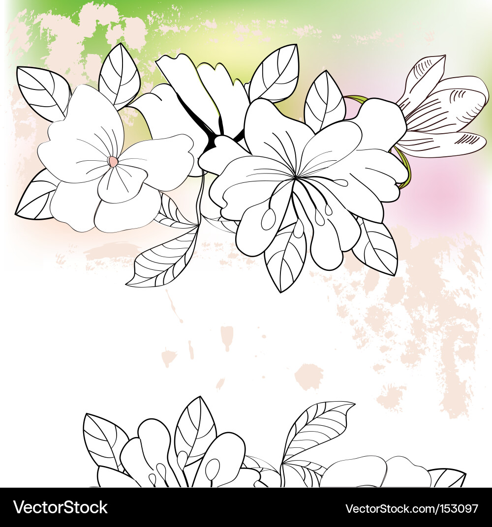 Background with flowers Royalty Free Vector Image