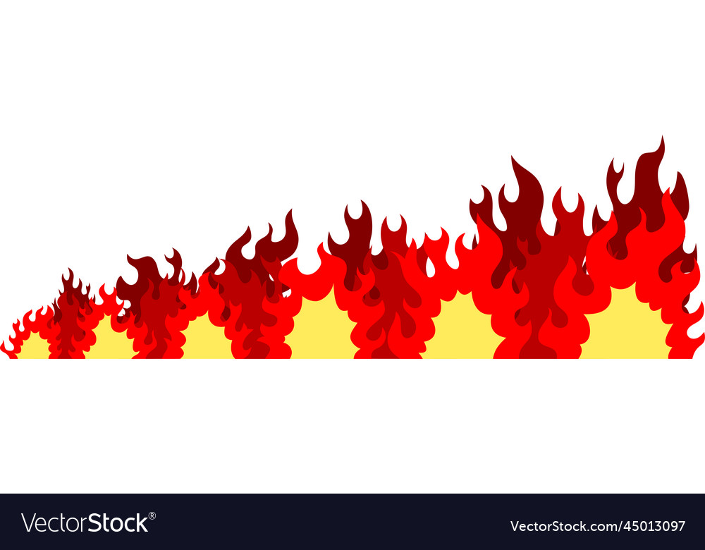 Flame burning in a wide range Royalty Free Vector Image