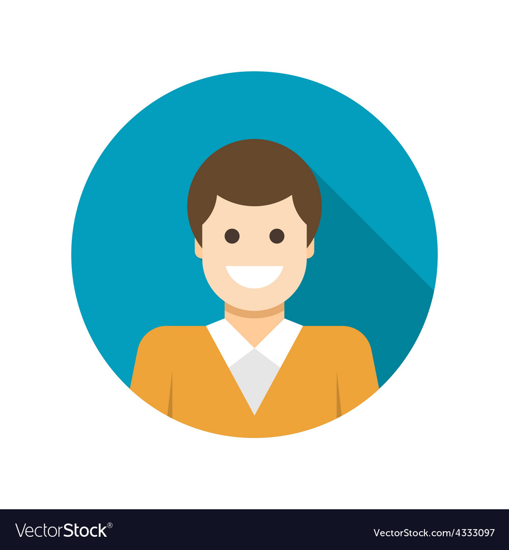 Flat business man user profile avatar icon Vector Image