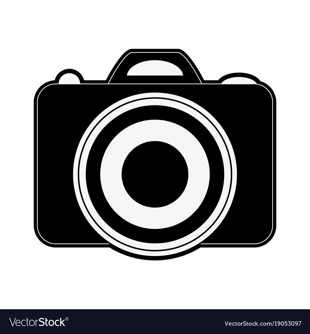 Photographic camera symbol Royalty Free Vector Image