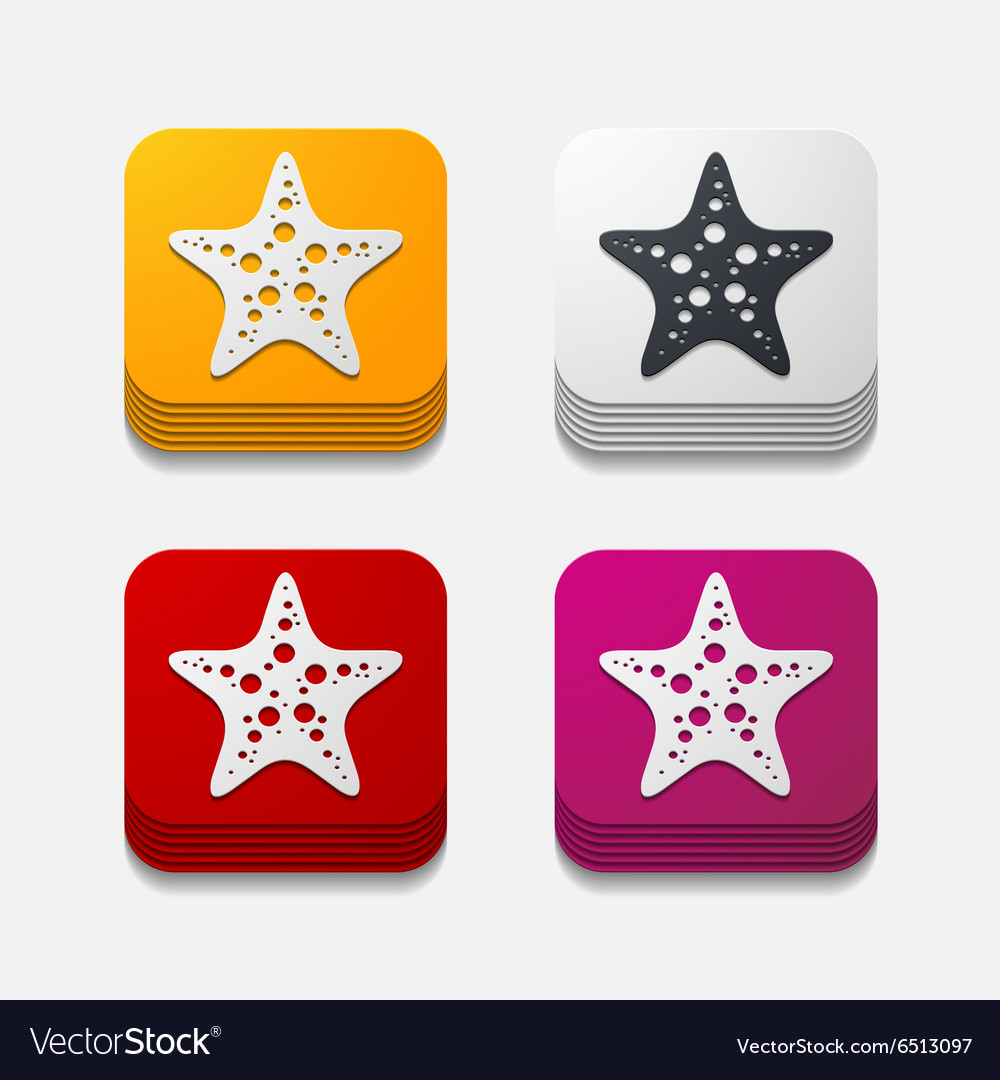 Square button starfish