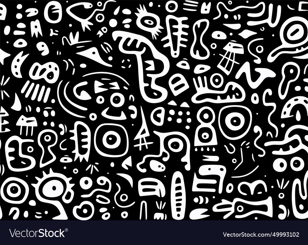 Abstract pattern black and white Royalty Free Vector Image