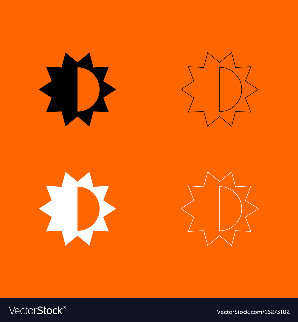 Brightness and contrast setting black and white Vector Image