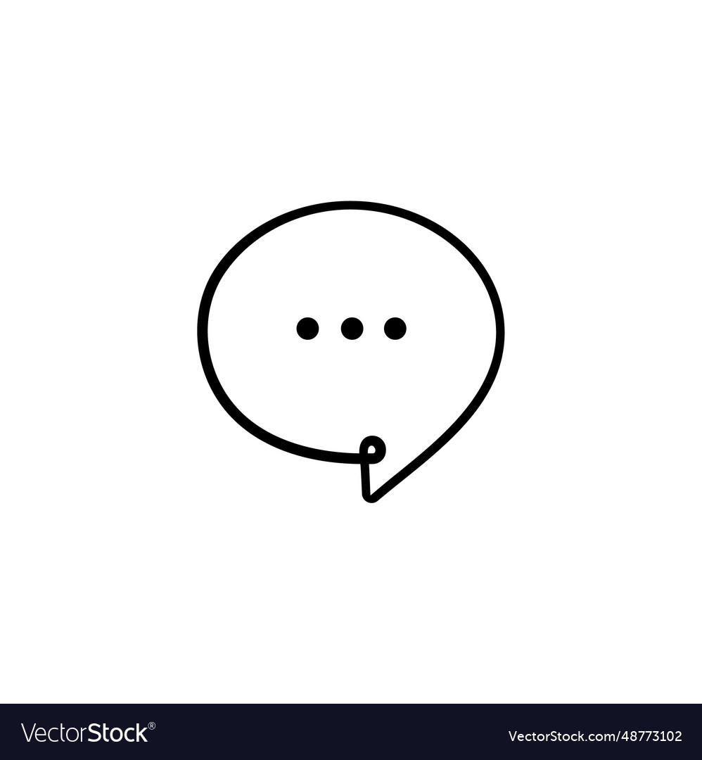 Comment line style icon design Royalty Free Vector Image