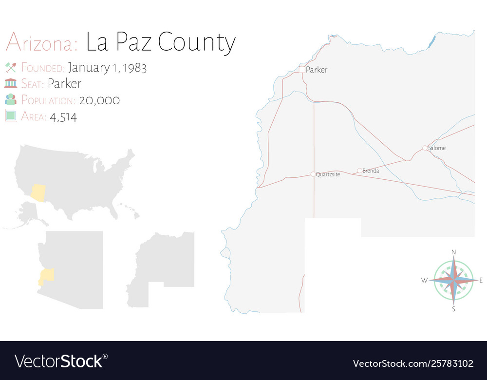 Map la paz county in arizona