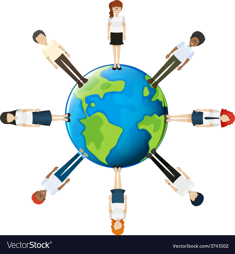 People around the globe Royalty Free Vector Image