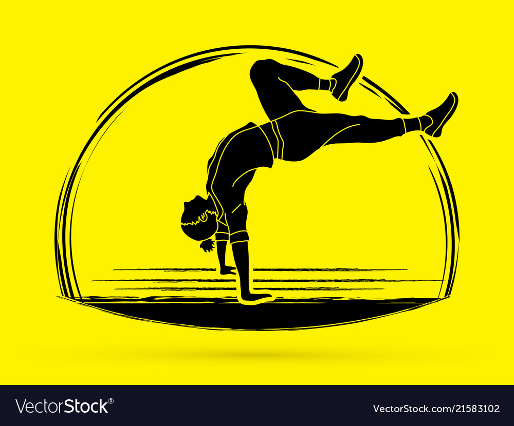 Street Dance B Boys Dance Hip Hop Dancing Vector Image