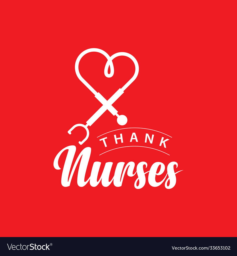 Thank nurses template design Royalty Free Vector Image