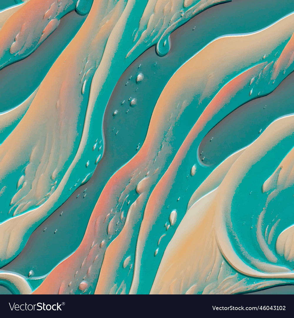 Waves 3d seamless pattern textured emboss Vector Image