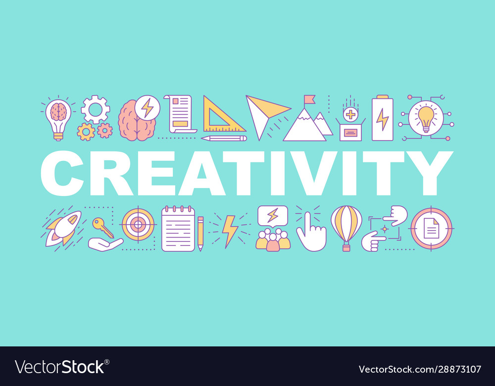 Creativity Word Concepts Banner Royalty Free Vector Image