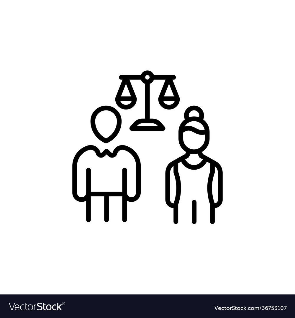 Family law icon in logotype Royalty Free Vector Image