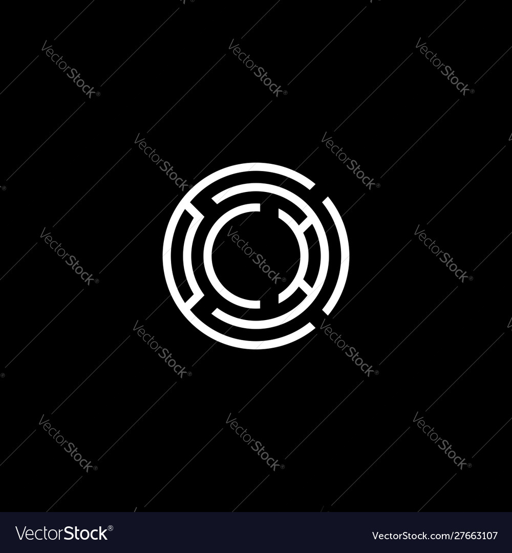 Initial letter cs logo template with modern maze Vector Image