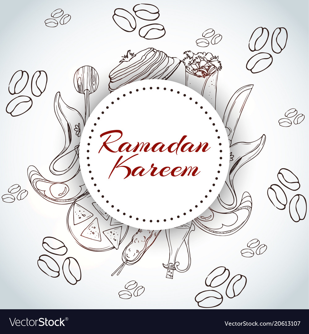 Ramanad kareem invitation card arabic background vector image Ramanad kareem invitation card arabic background
