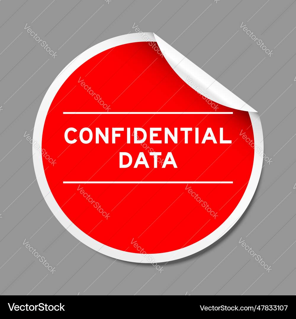 Red color peel sticker label with word Royalty Free Vector