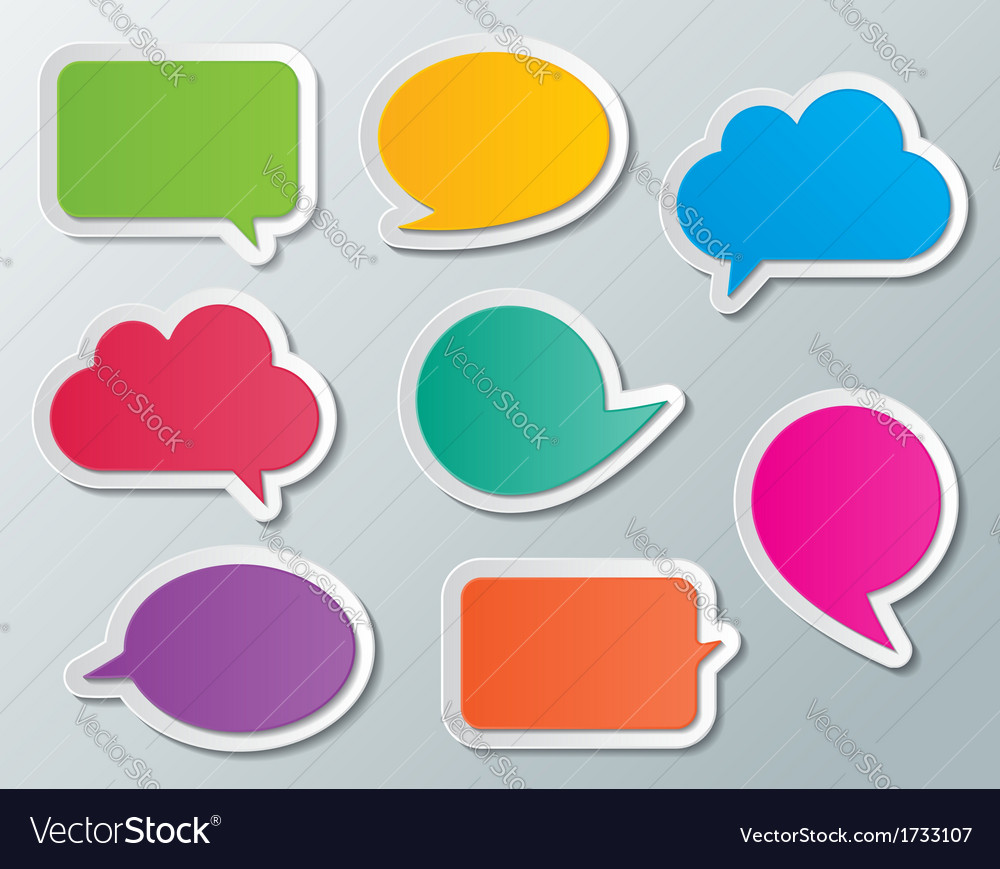 Speech bubbles Royalty Free Vector Image - VectorStock