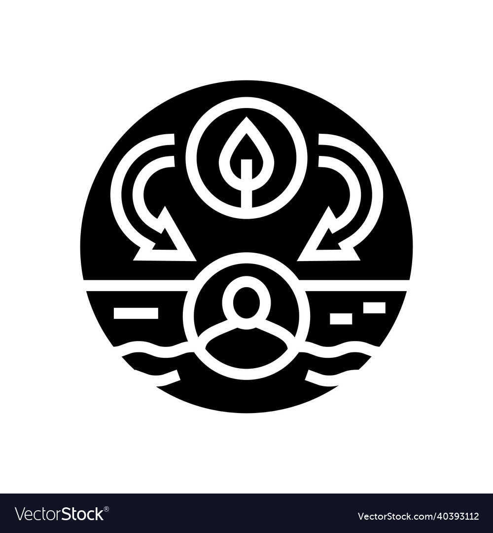 Deep ecology glyph icon