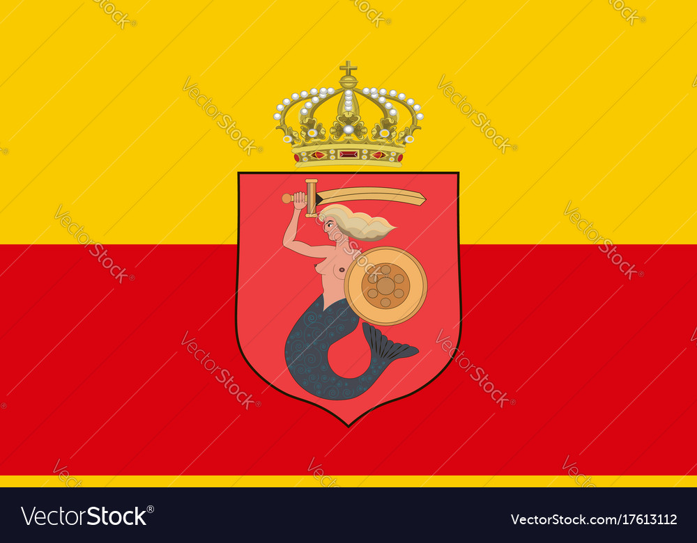 Flag of warsaw poland Royalty Free Vector Image