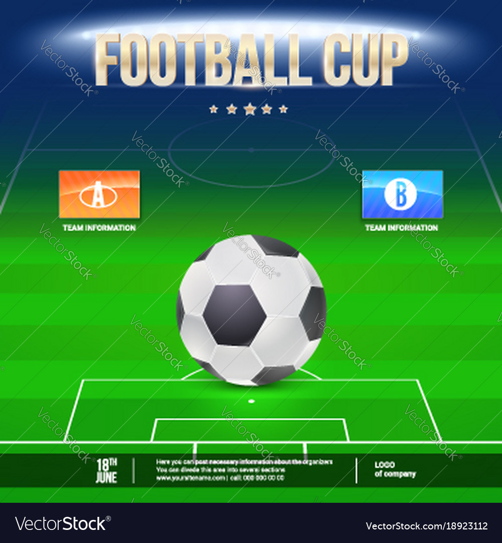 Football event flyer template place your text Vector Image With Regard To Football Tournament Flyer Template