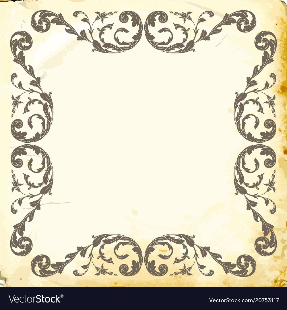 Baroque of vintage elements for design Royalty Free Vector