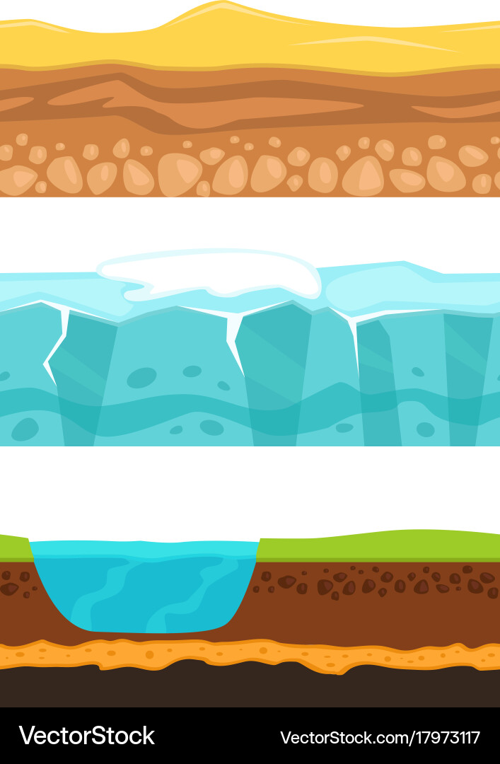 Cross section of ground Royalty Free Vector Image