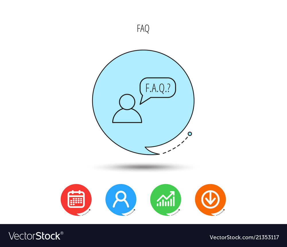 Faq service icon support speech bubble sign