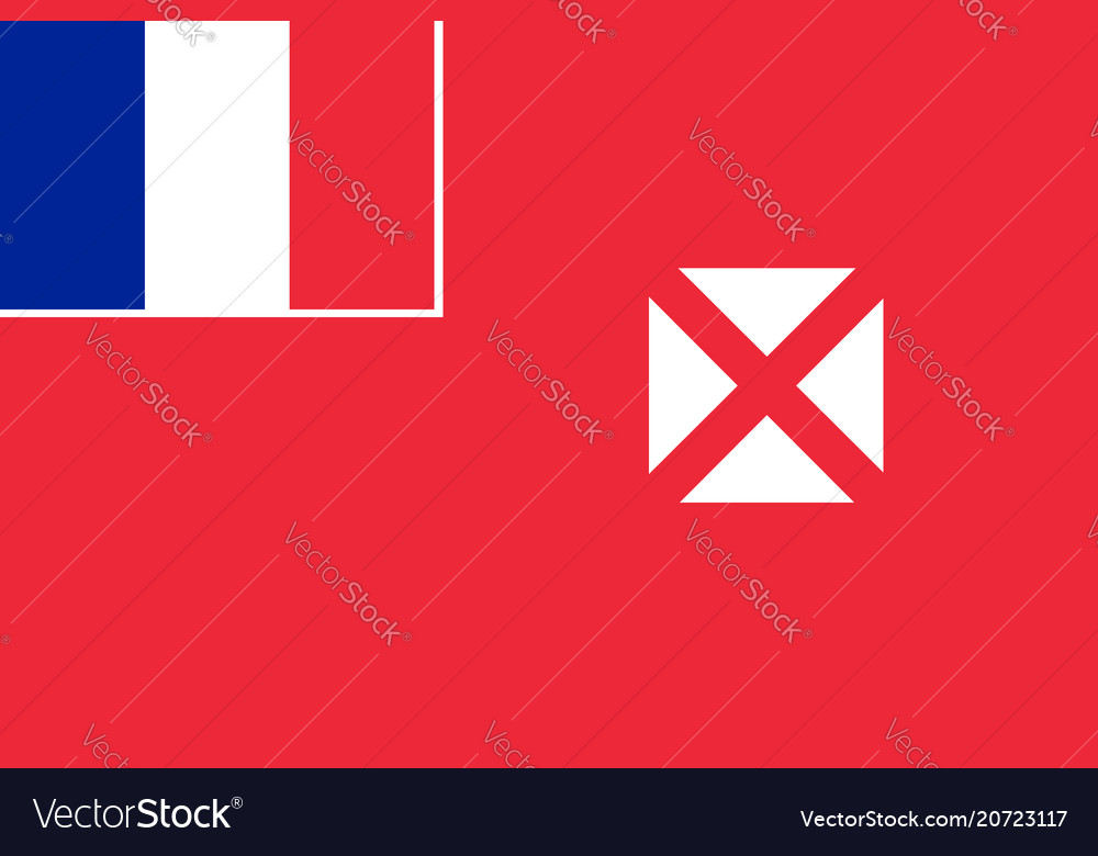 Flag of wallis and futuna france Royalty Free Vector Image