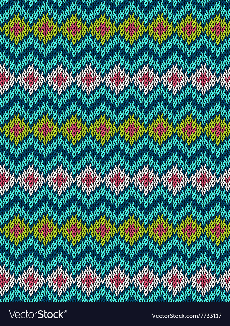 Knitted bright seamless winter holiday pattern Vector Image