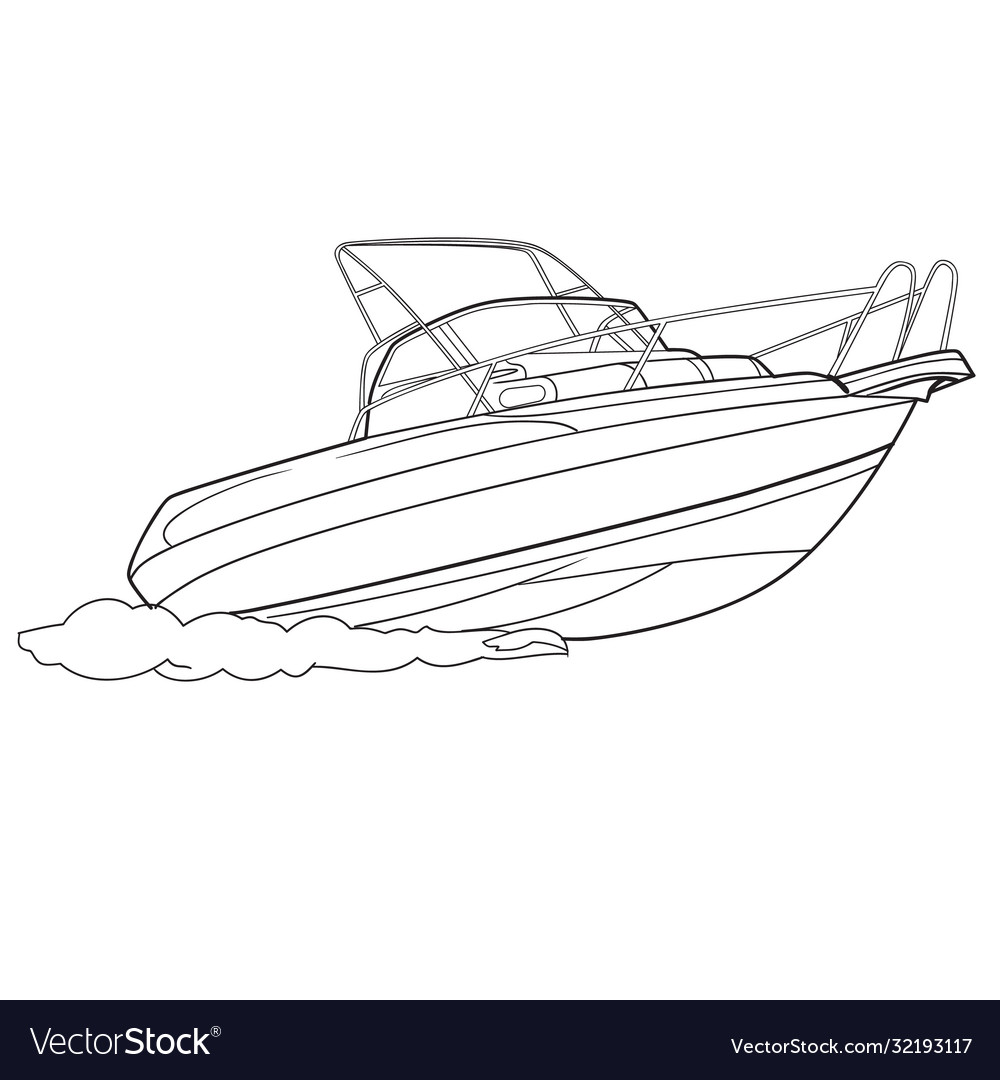 speed boat sketch