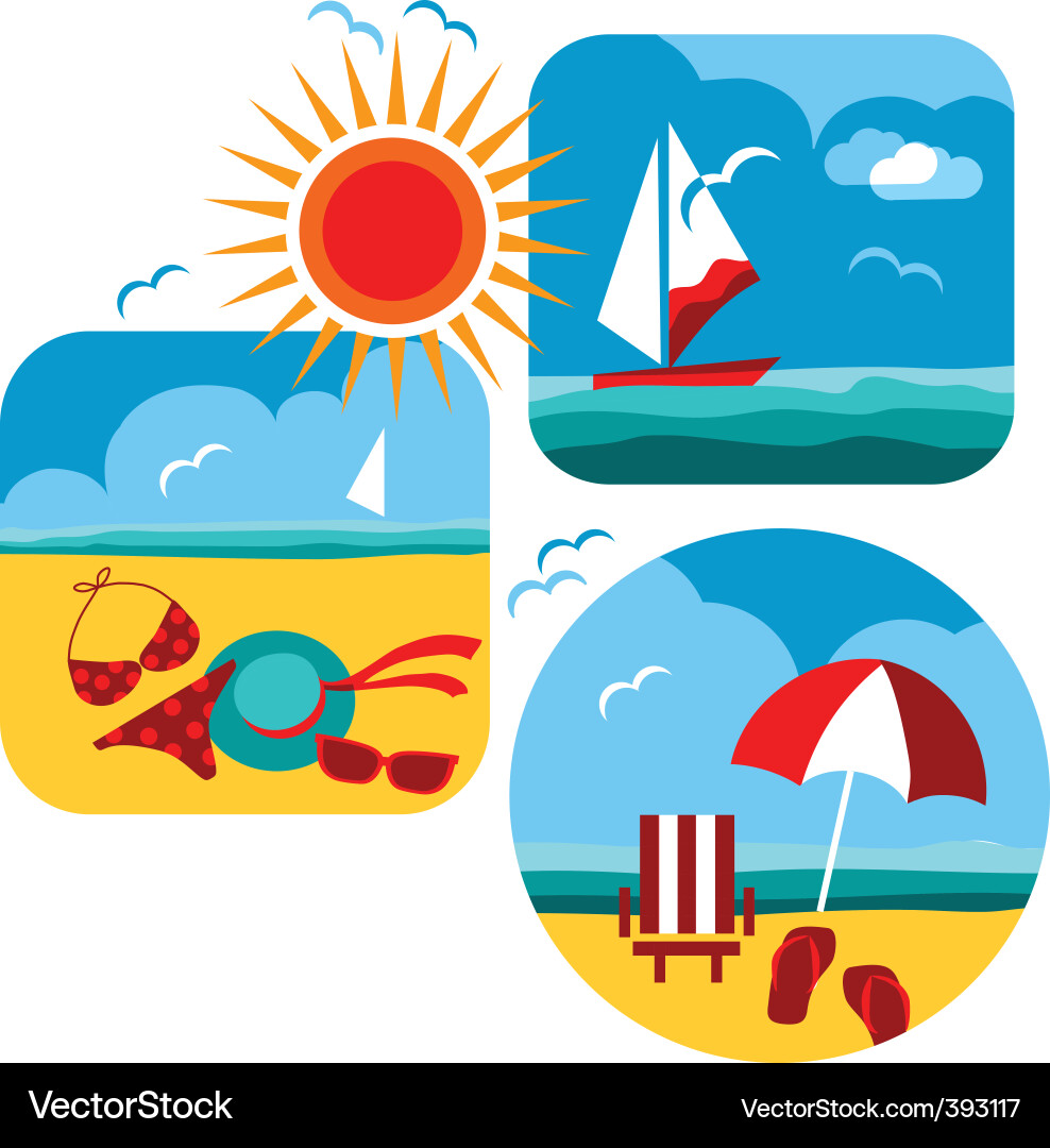 Summer vacation Royalty Free Vector Image - VectorStock