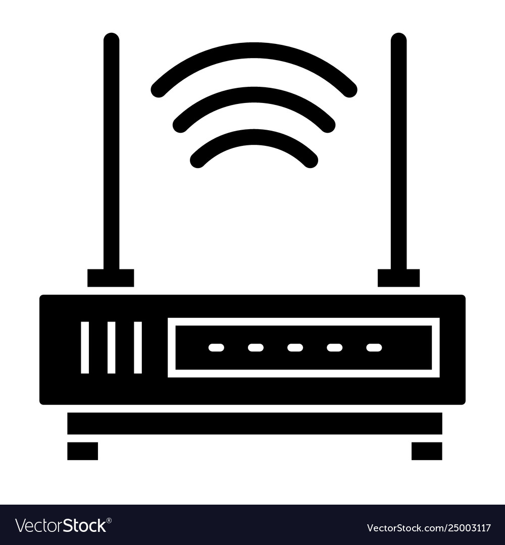 Wifi router solid icon communication