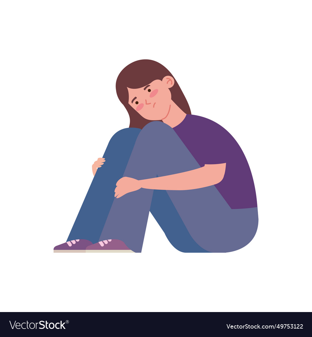 Bulimia female disease Royalty Free Vector Image