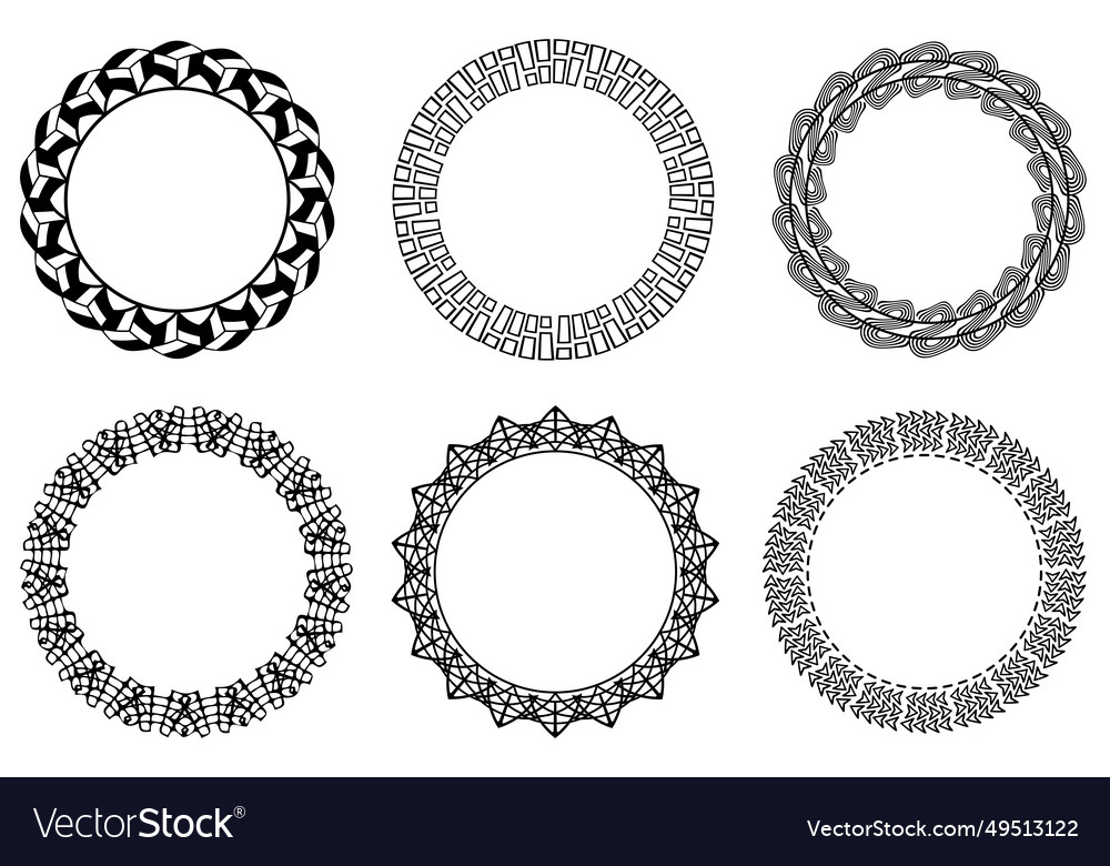 Circle frame set Royalty Free Vector Image - VectorStock