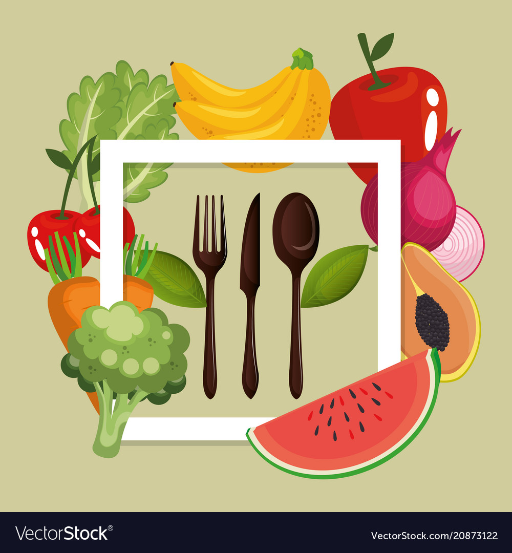 Fruits and vegetables healthy food