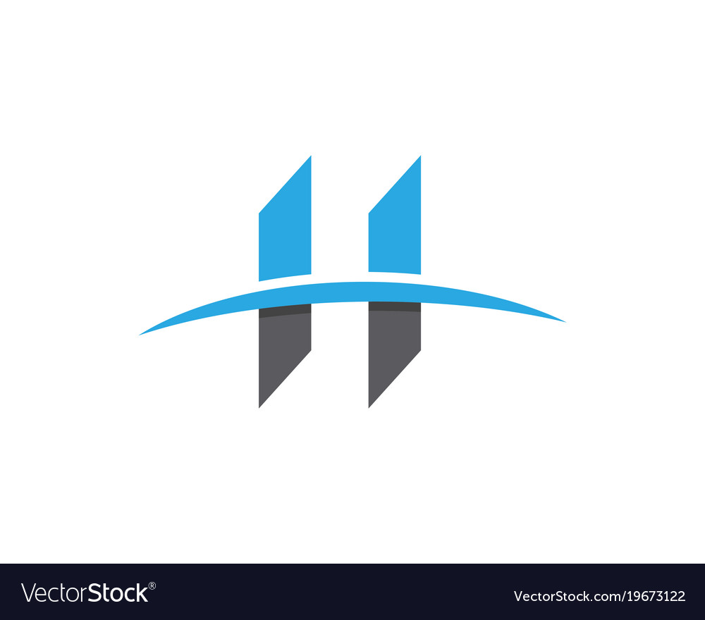 H letter logo template Royalty Free Vector Image