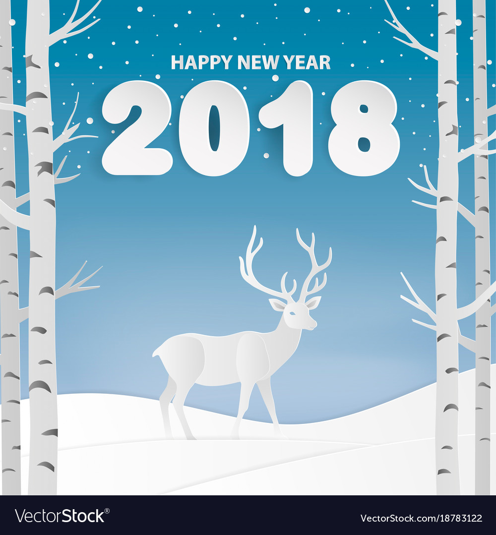 Merry christmas and happy new year greeting card