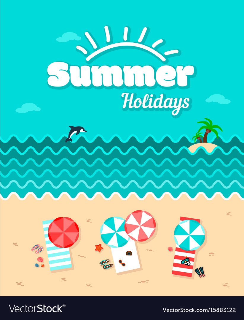 summer holiday poster template royalty free vector image holiday poster template