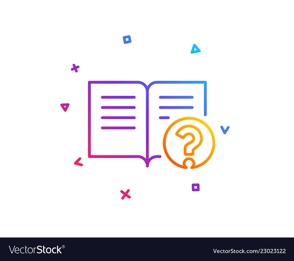 Technical help line icon instruction sign Vector Image