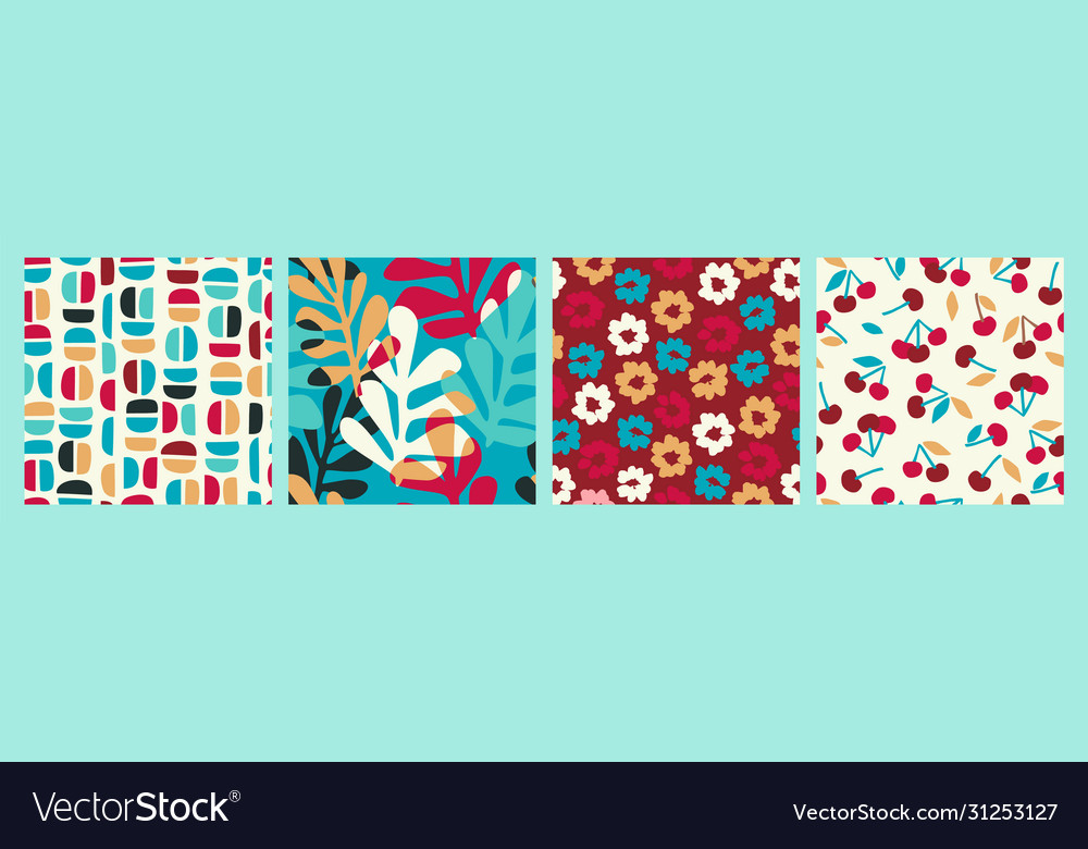 Abstract collection seamless patterns